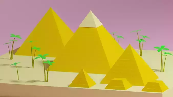 Cartoon Egyptian Pyramid 3D model