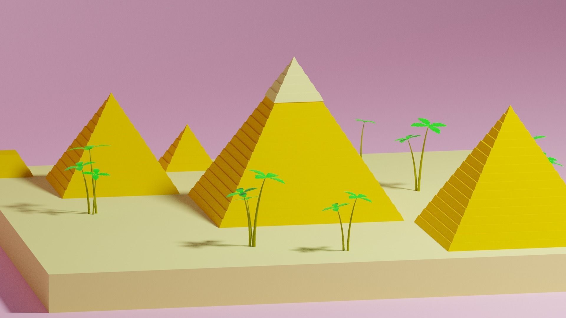 Cartoon Egyptian Pyramid 3D model_13