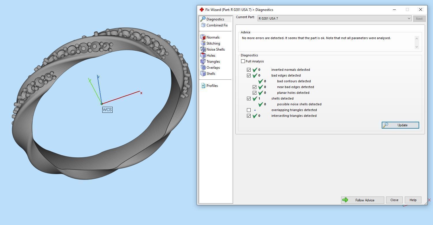 Band ring spiralle with stones 3D print model_5