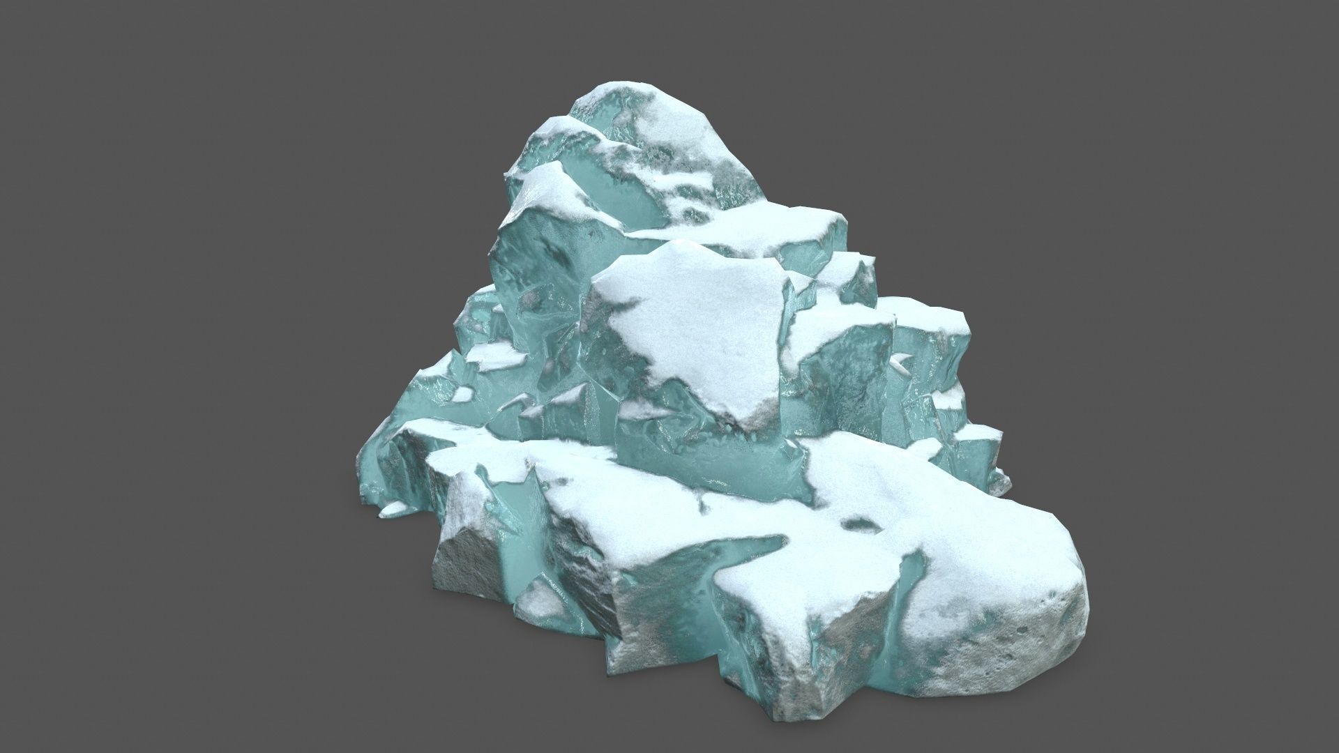 ice set 3 iceberg Low-poly 3D model_32