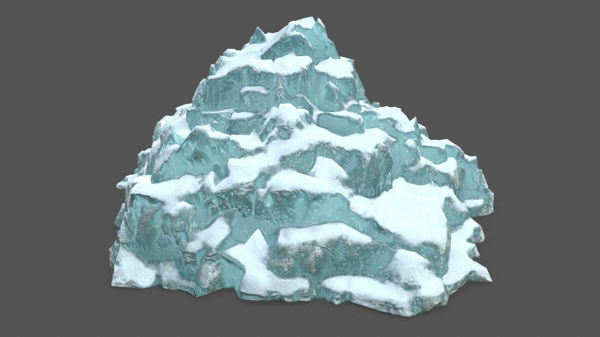 ice set 3 iceberg Low-poly 3D model_9