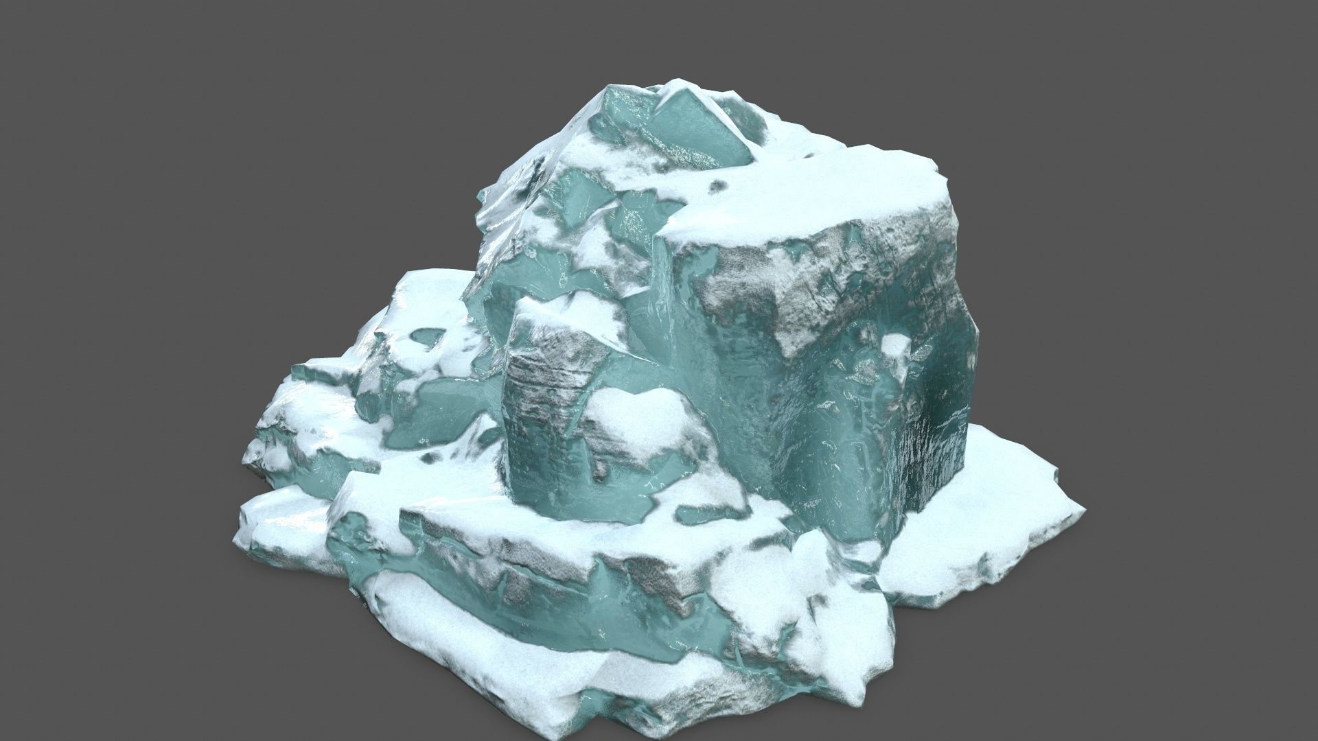 ice set 3 iceberg Low-poly 3D model_7