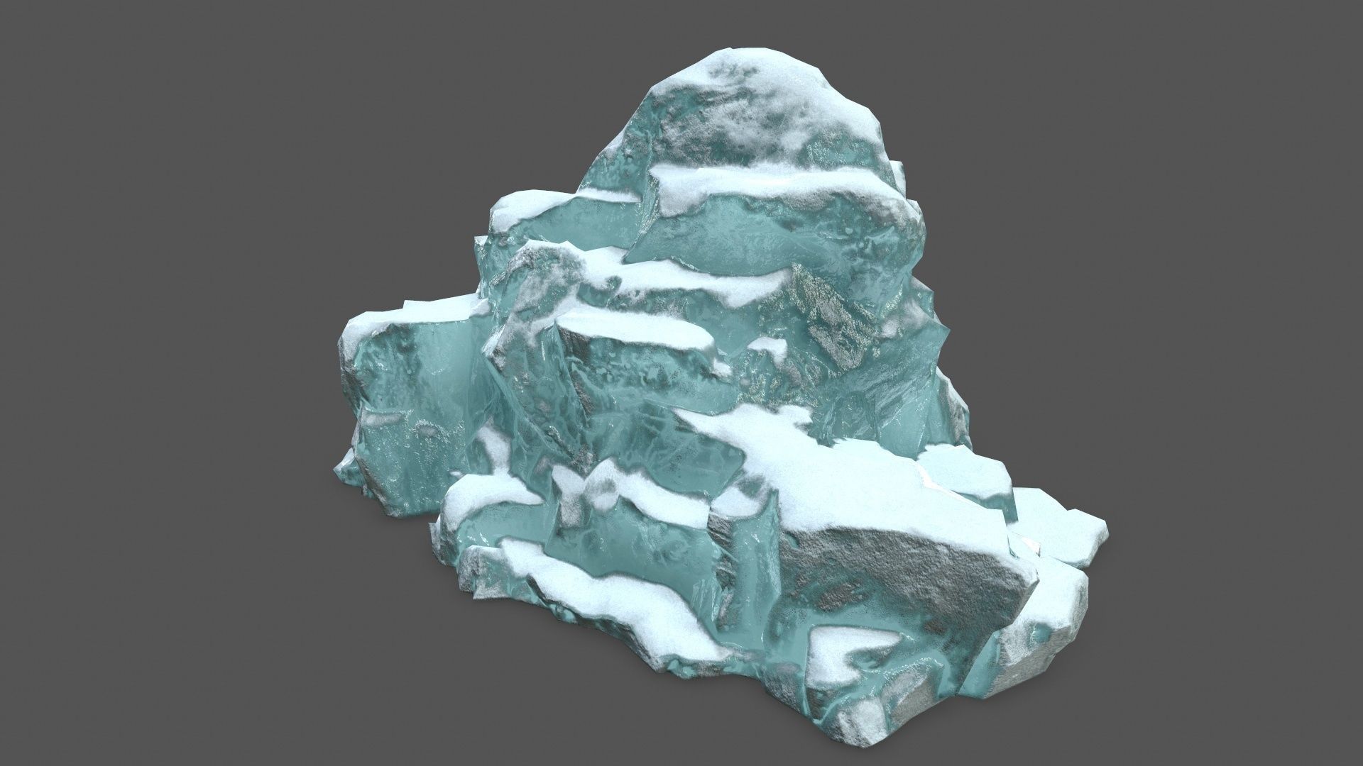 ice set 3 iceberg Low-poly 3D model_29