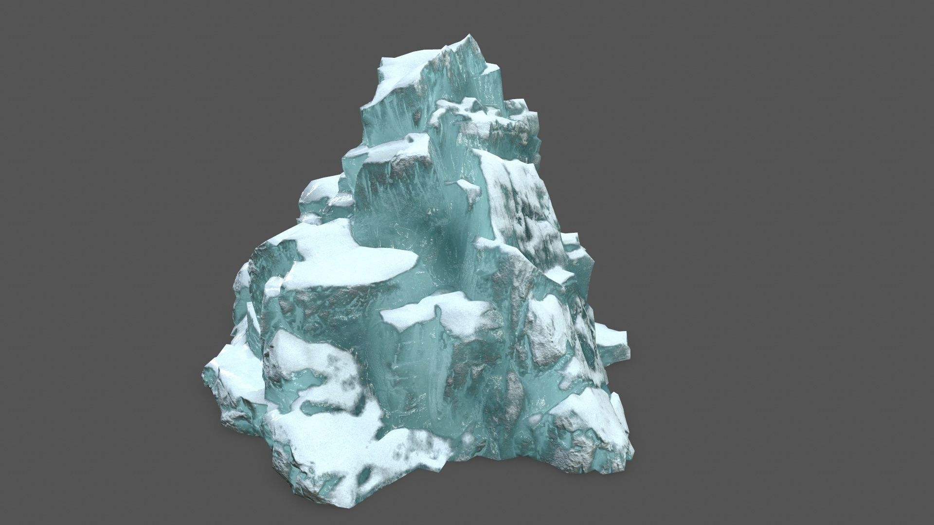 ice set 3 iceberg Low-poly 3D model_20