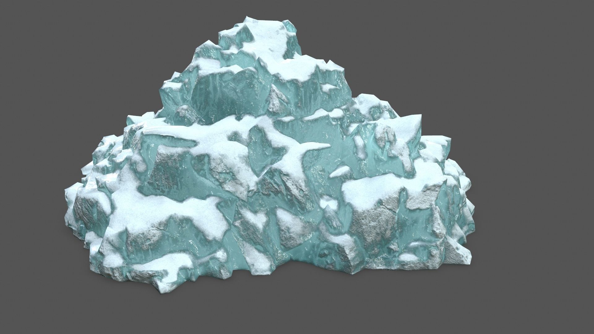 ice set 3 iceberg Low-poly 3D model_10