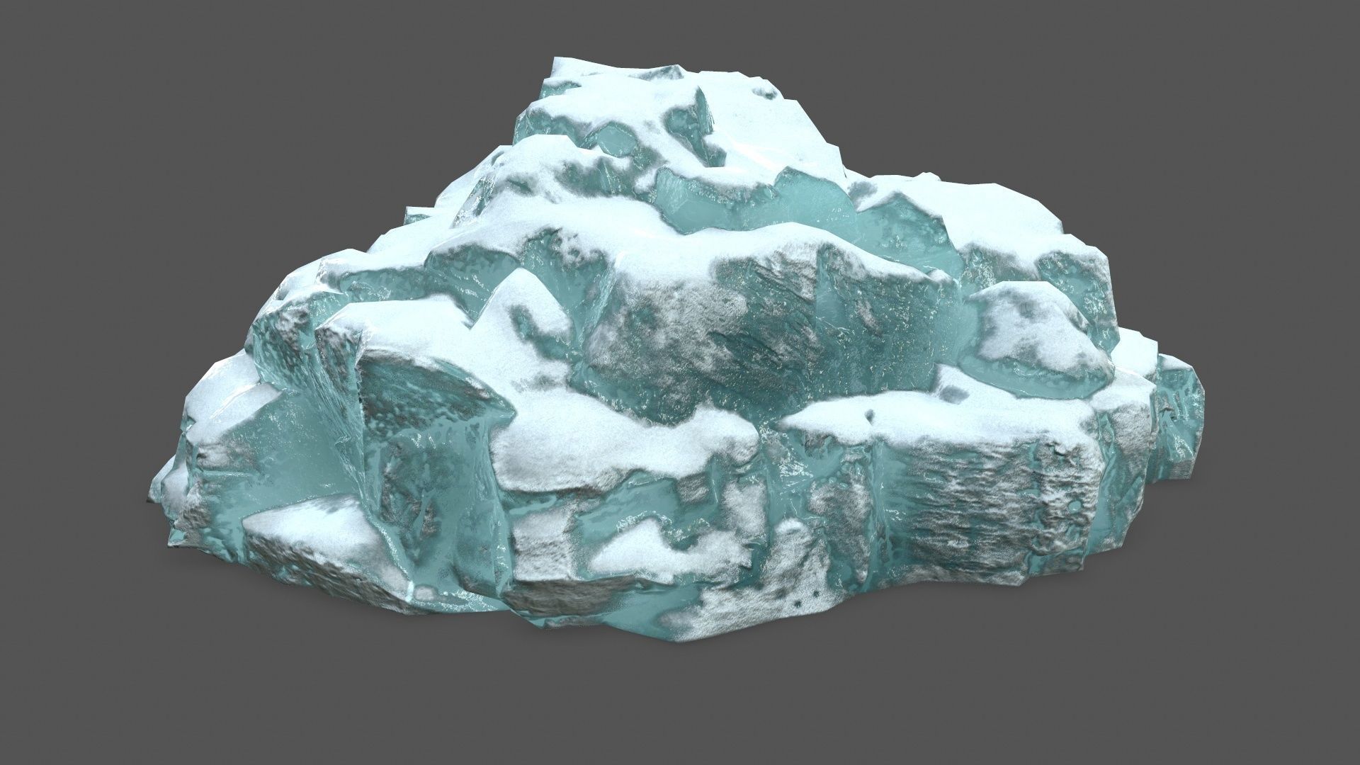 ice set 3 iceberg Low-poly 3D model_13