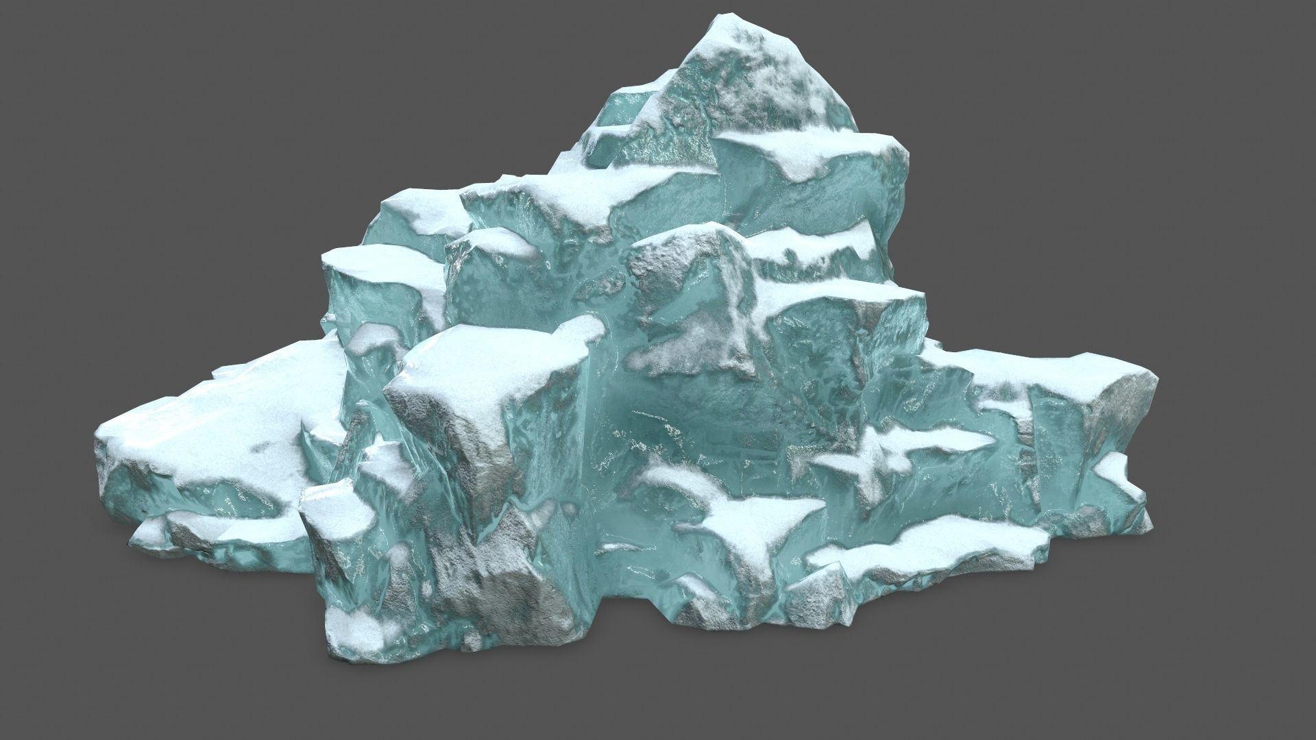 ice set 3 iceberg Low-poly 3D model_30