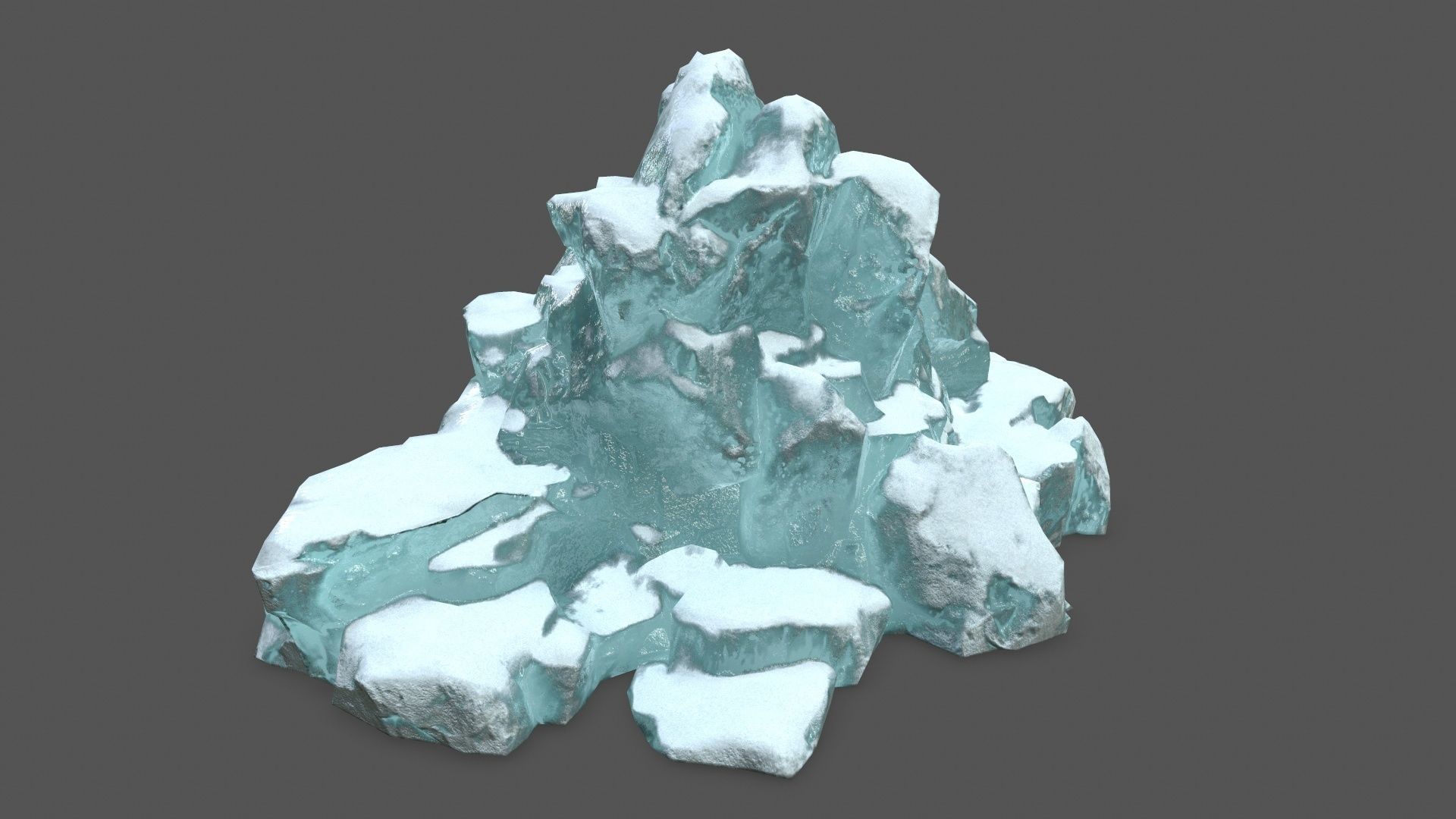 ice set 3 iceberg Low-poly 3D model_28