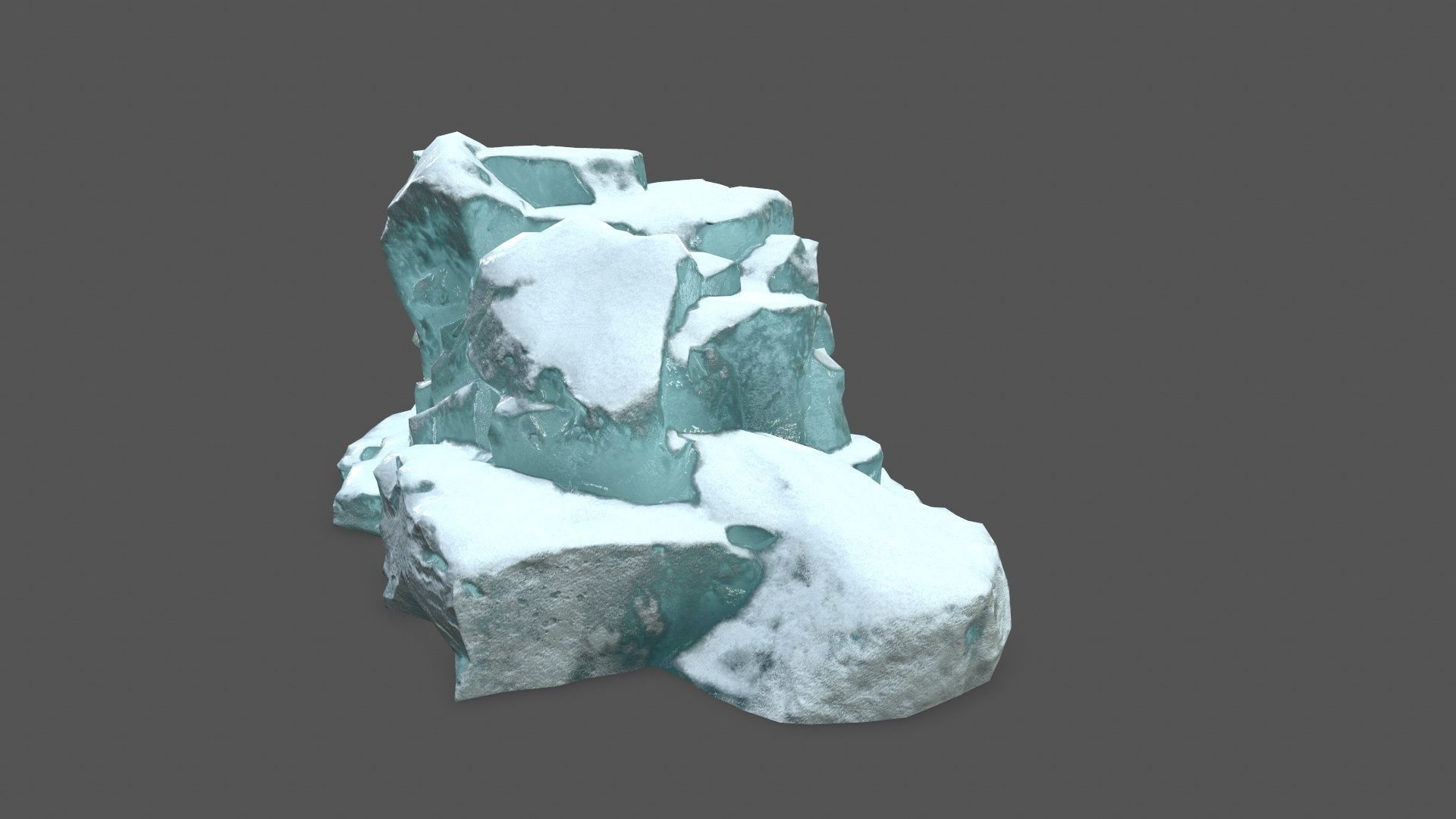 ice set 3 iceberg Low-poly 3D model_23