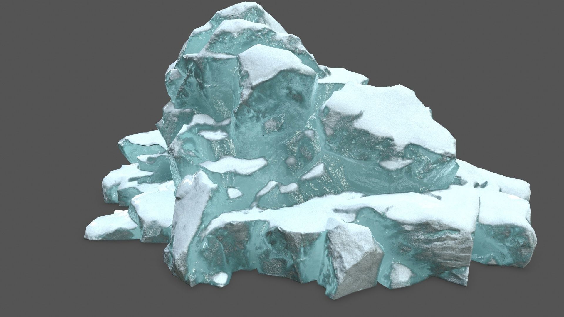 ice set 3 iceberg Low-poly 3D model_33
