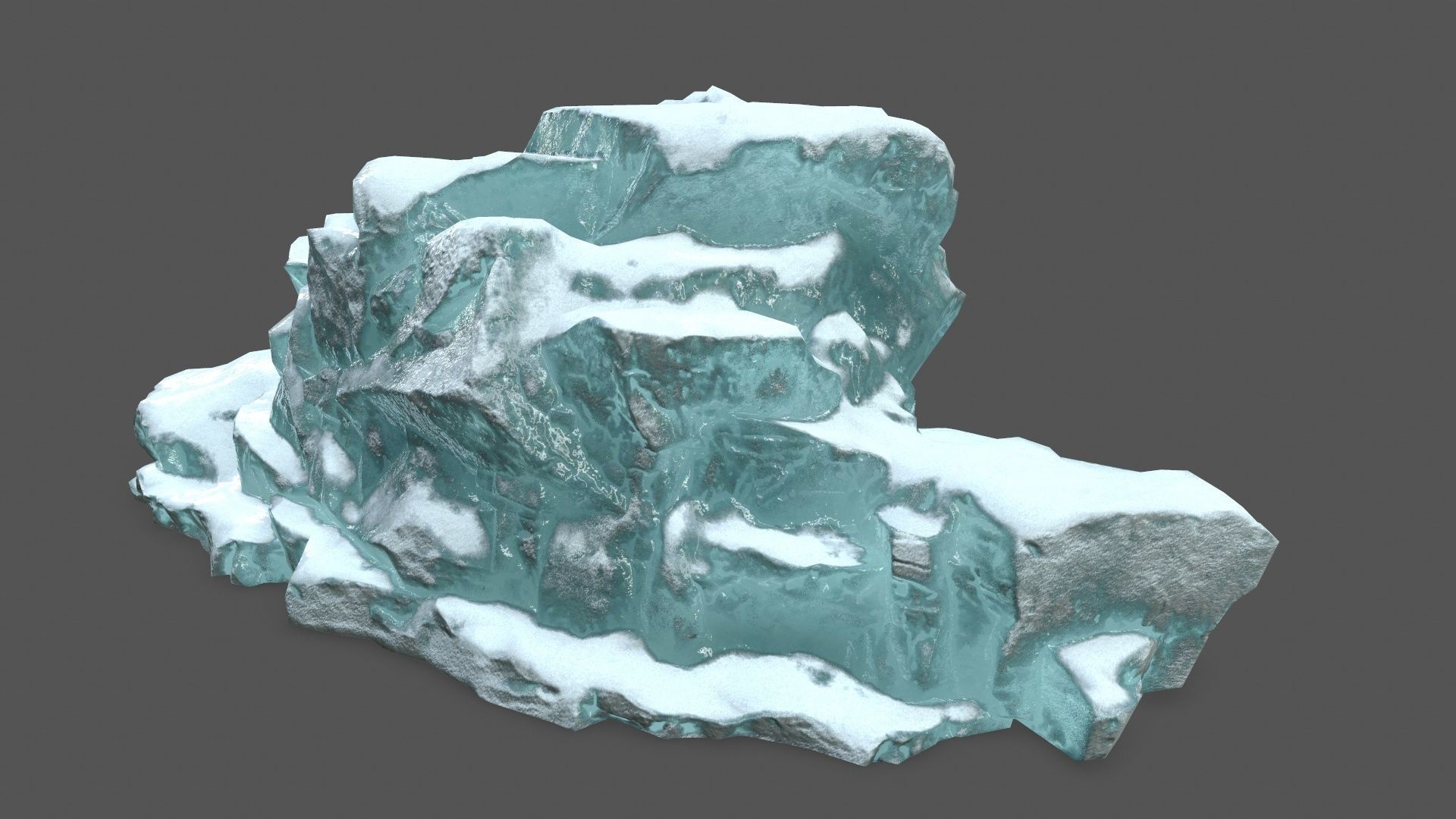 ice set 3 iceberg Low-poly 3D model_25