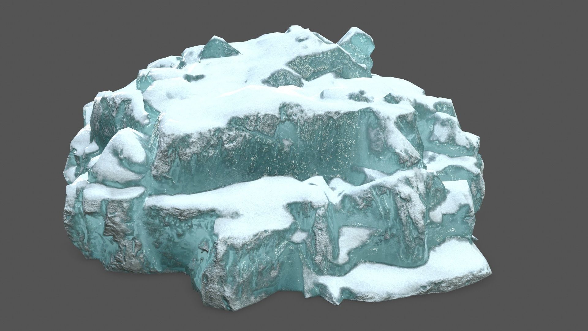 ice set 3 iceberg Low-poly 3D model_12