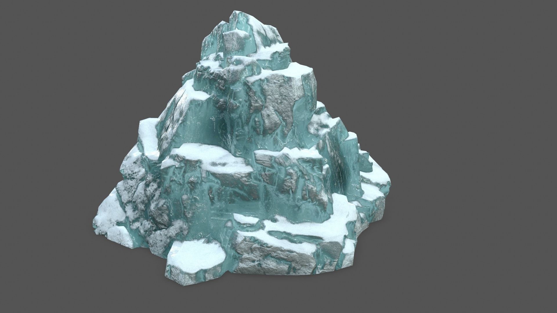 ice set 3 iceberg Low-poly 3D model_18