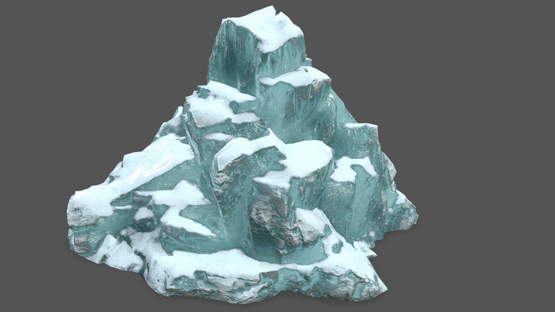 ice set 3 iceberg Low-poly 3D model_15