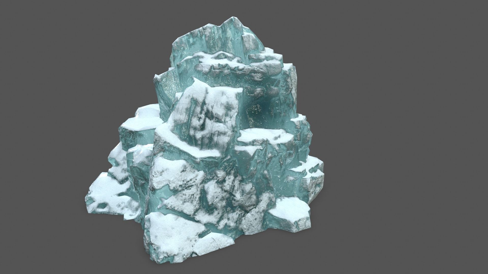ice set 3 iceberg Low-poly 3D model_19