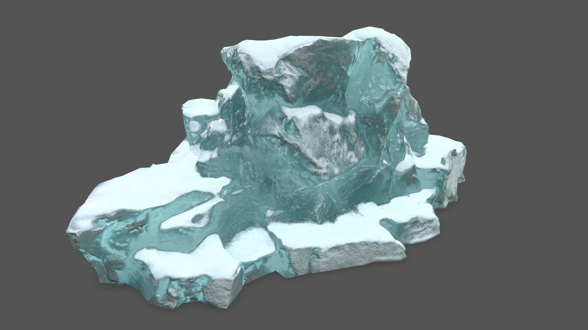 ice set 3 iceberg Low-poly 3D model_21