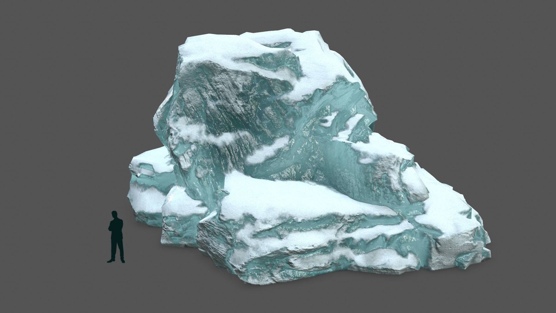 ice set 3 iceberg Low-poly 3D model_3