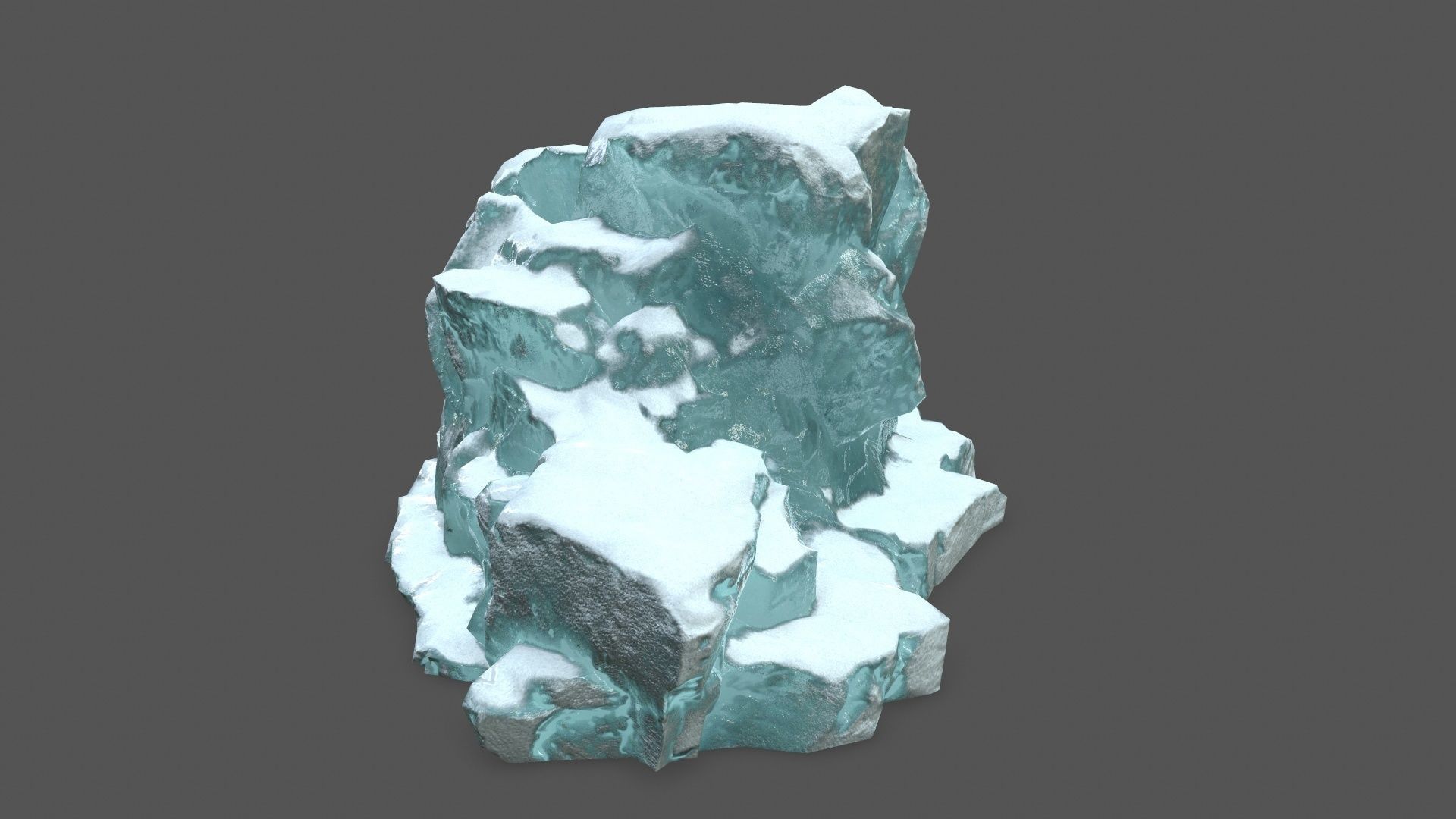 ice set 3 iceberg Low-poly 3D model_26