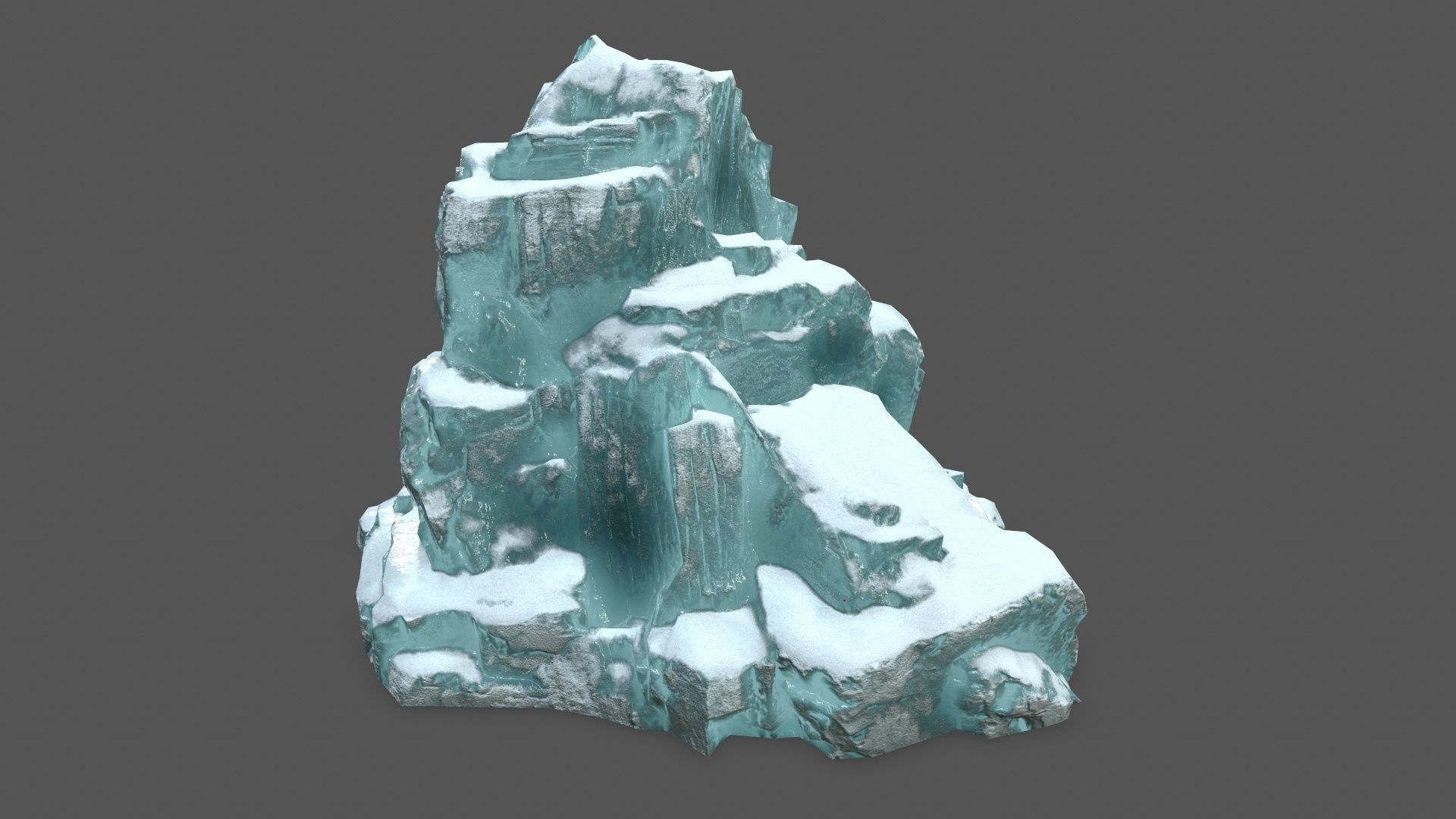 ice set 3 iceberg Low-poly 3D model_17