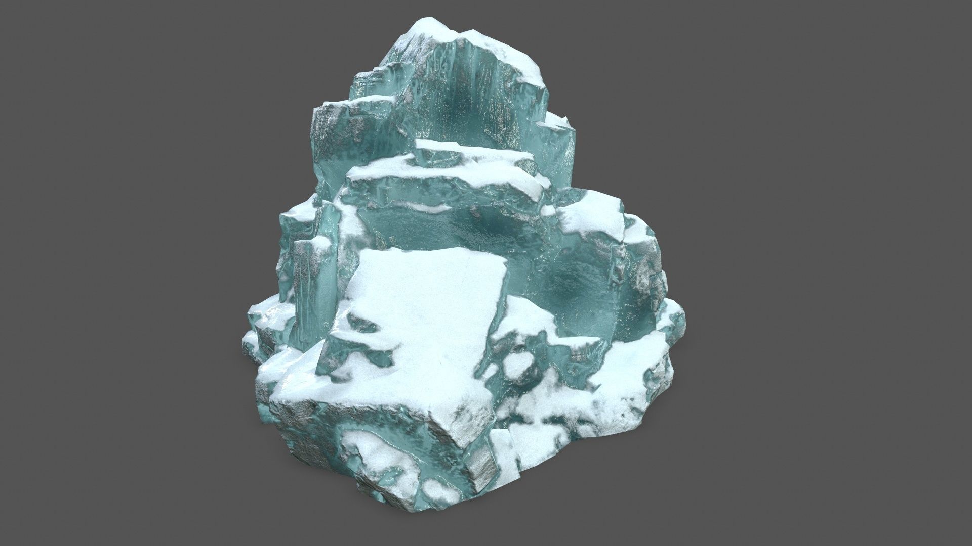 ice set 3 iceberg Low-poly 3D model_16