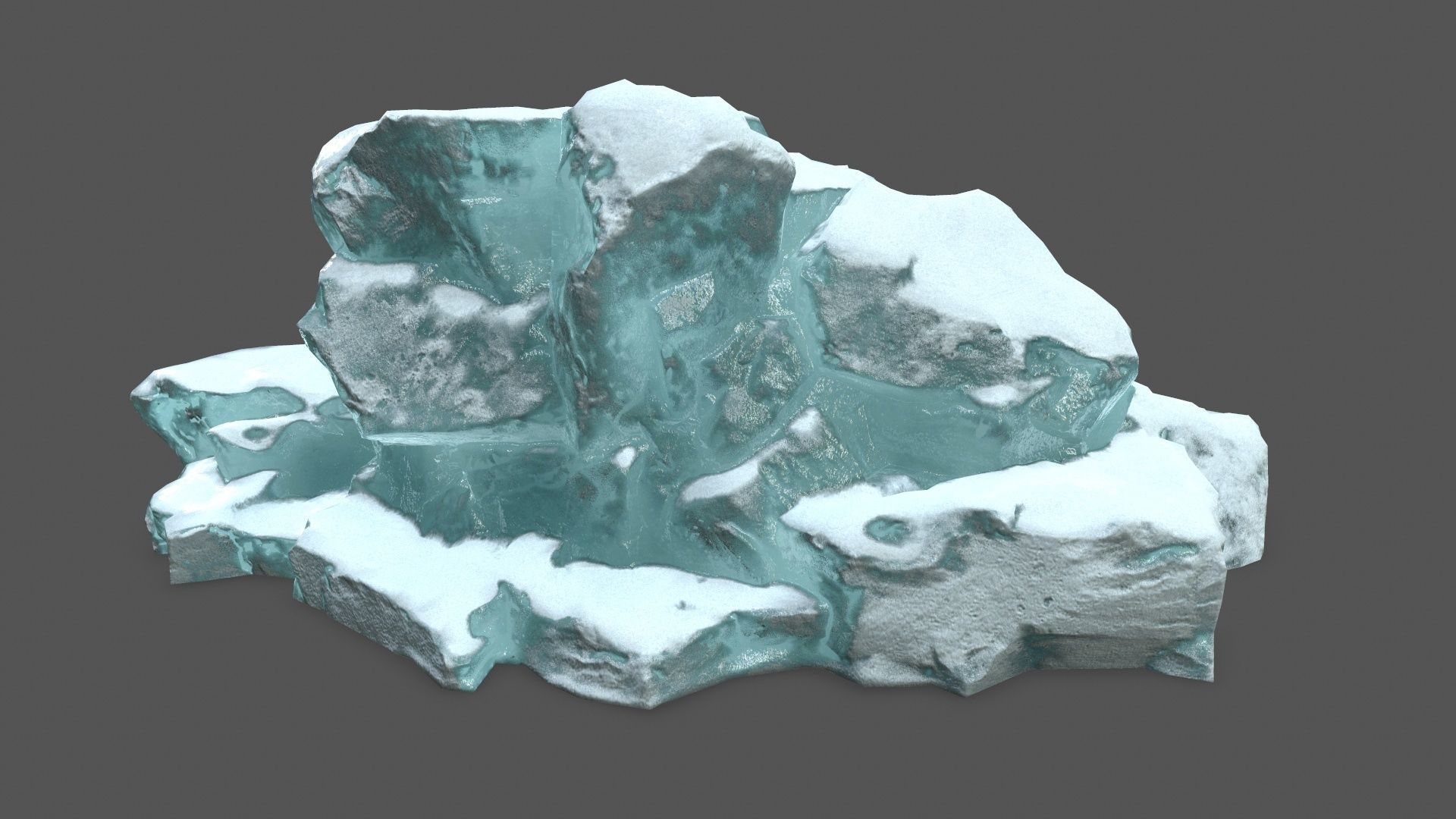 ice set 3 iceberg Low-poly 3D model_22