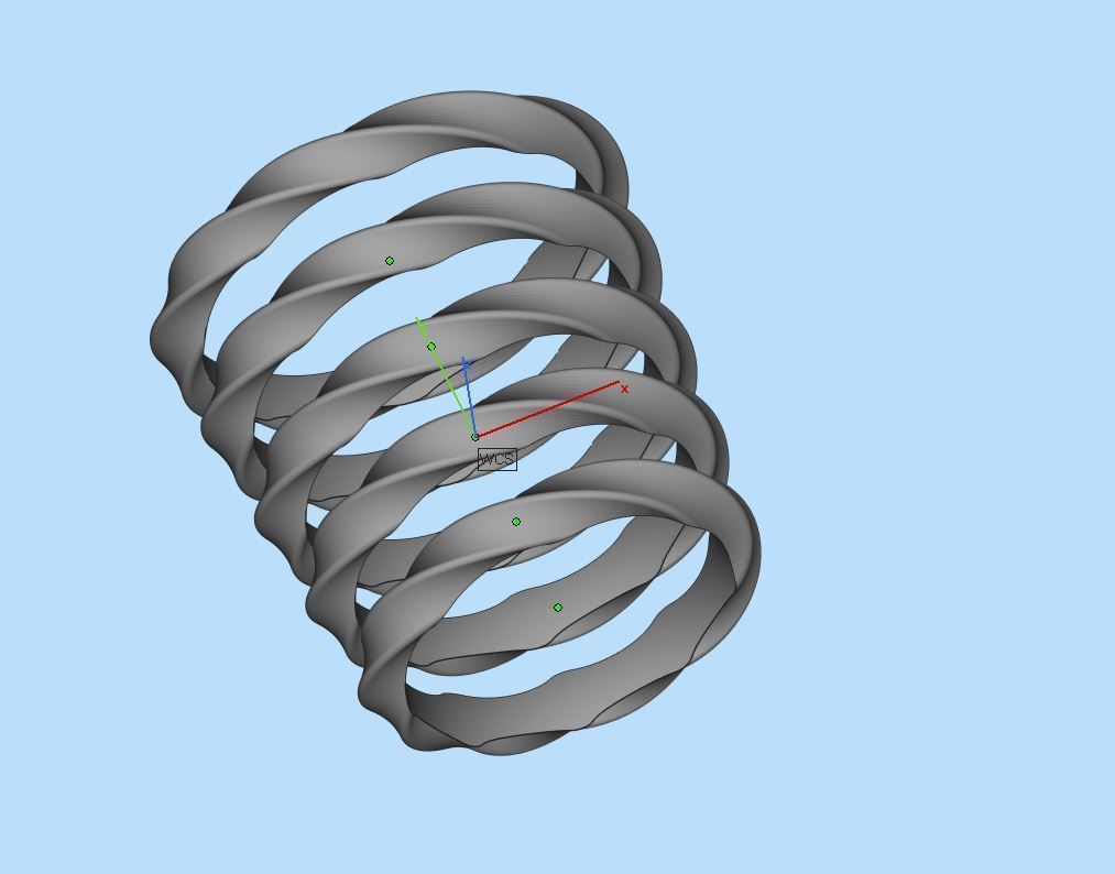 Band ring spiralle 3D print model_5
