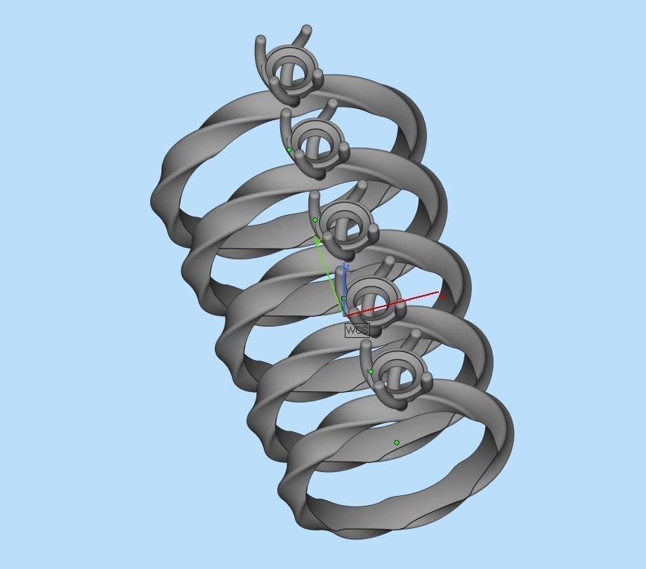 Engagement ring spiralle 05 centr 3D print model_6