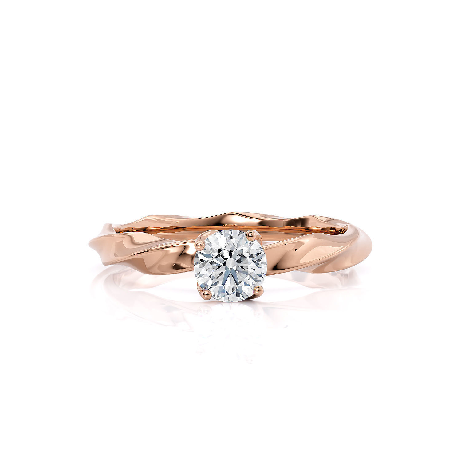 Engagement ring spiralle 05 centr 3D print model_7