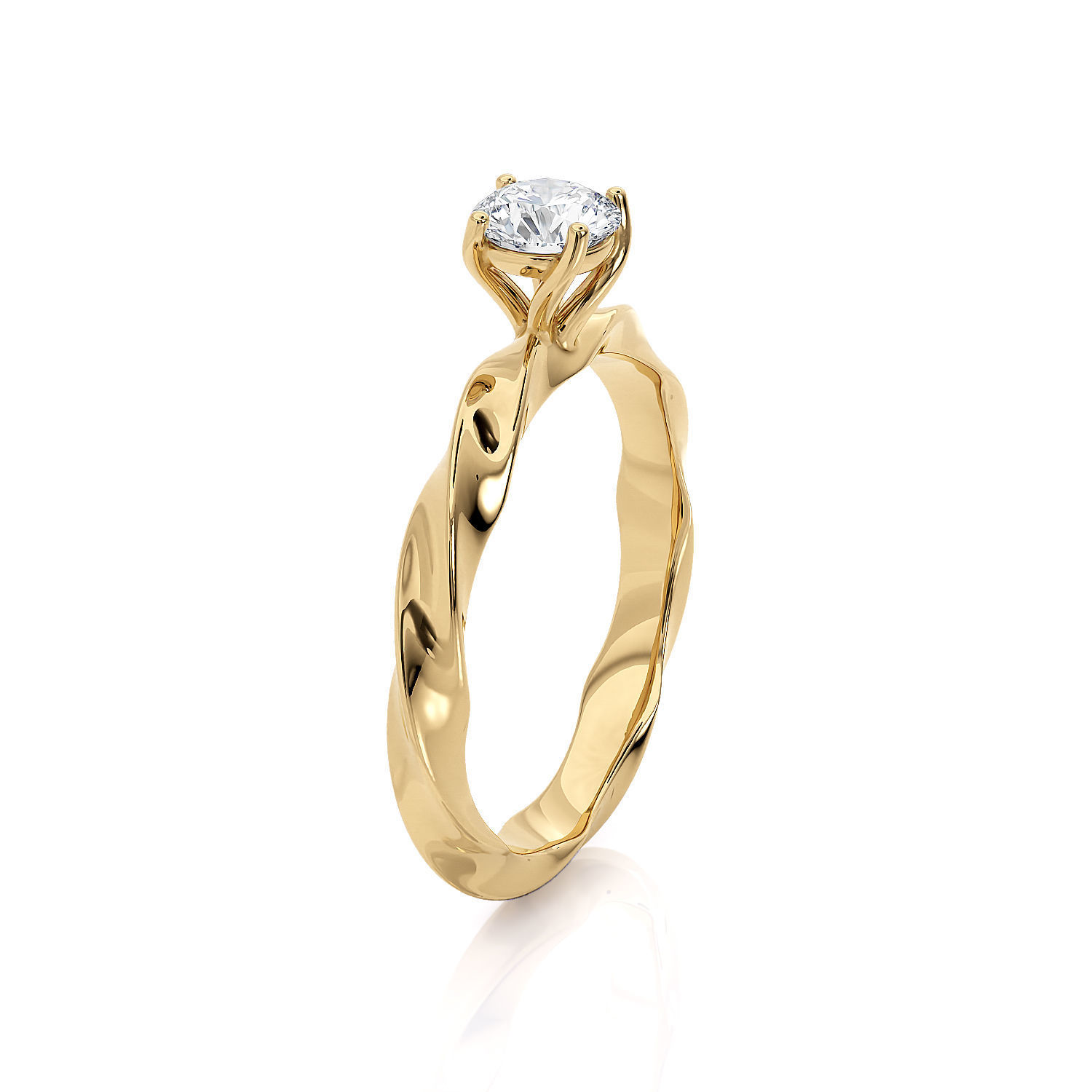 Engagement ring spiralle 05 centr 3D print model_12