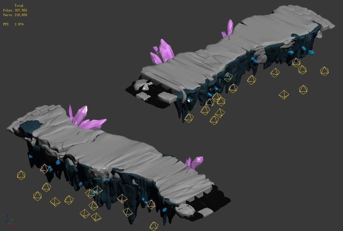 Sky City - Ice and Snow Terrain - Gourd Road 02 3D model_1