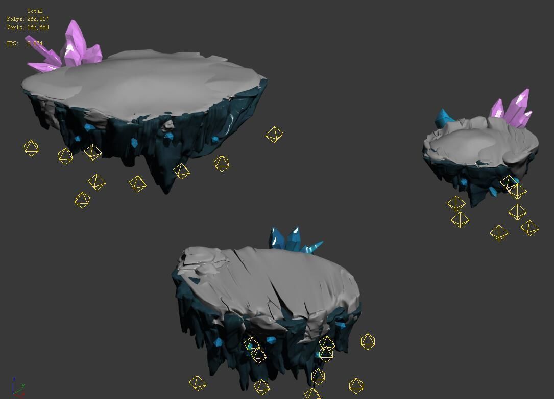 Sky City - Ice and Snow Terrain - Gourd Road 03 3D model_2