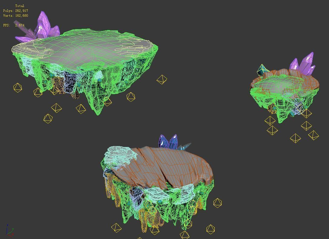 Sky City - Ice and Snow Terrain - Gourd Road 03 3D model_1