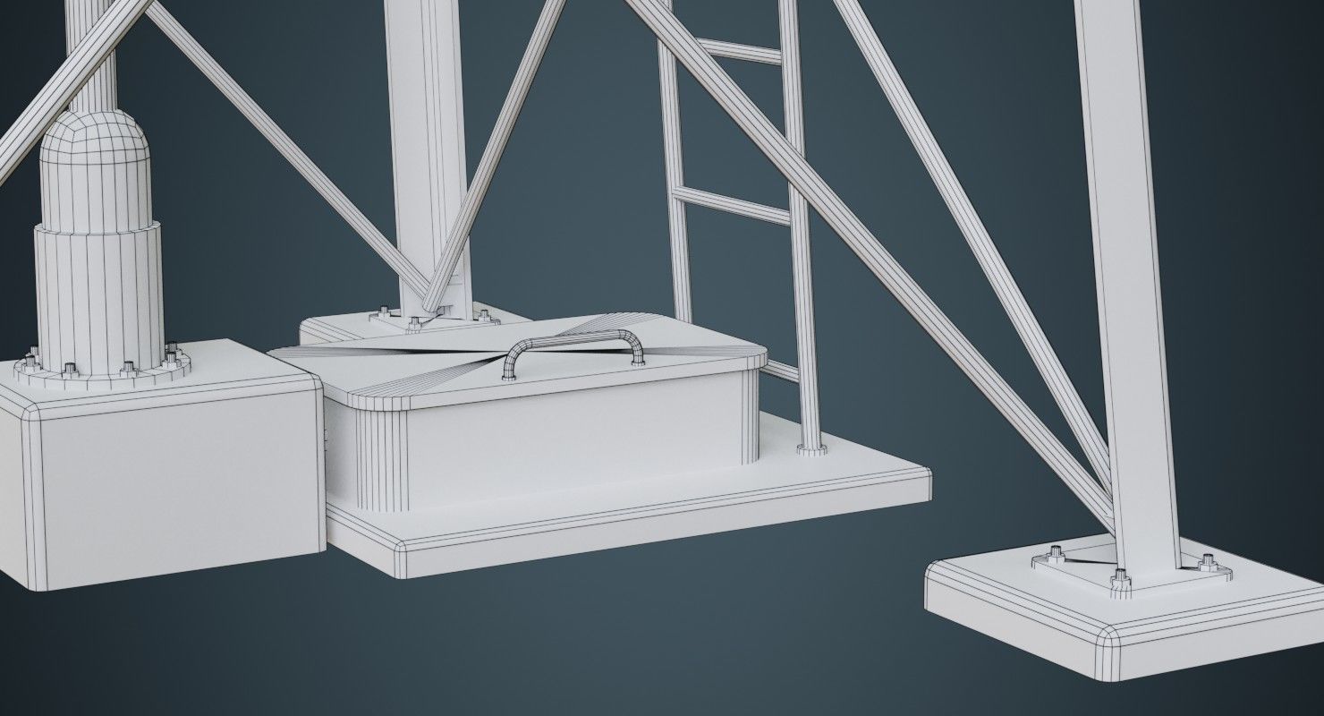 Windmill 1B Low-poly 3D model_10
