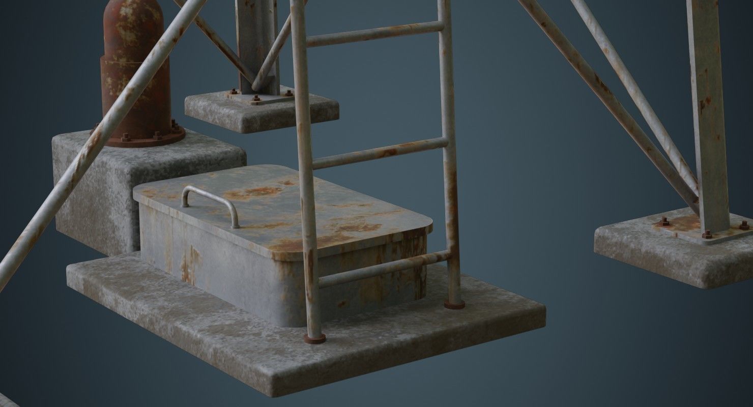 Windmill 1B Low-poly 3D model_5