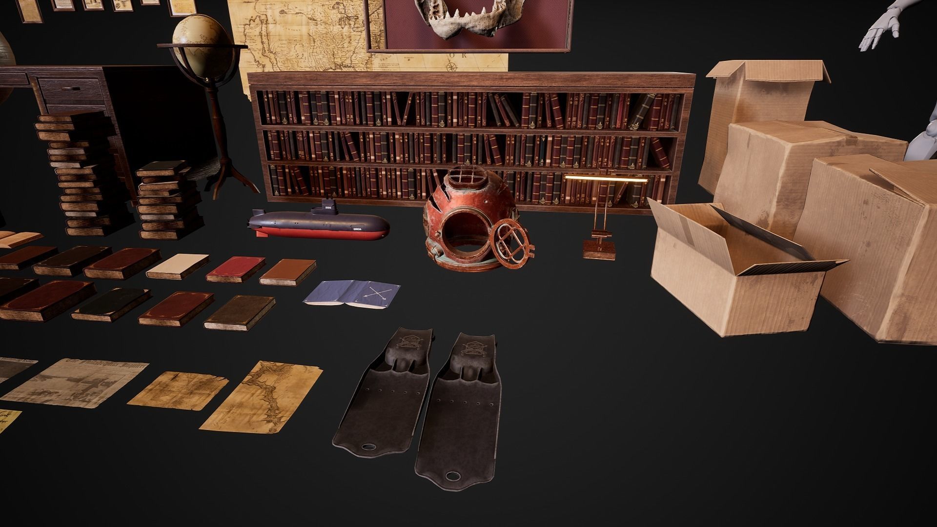 Nautical Study Low-poly 3D model_4