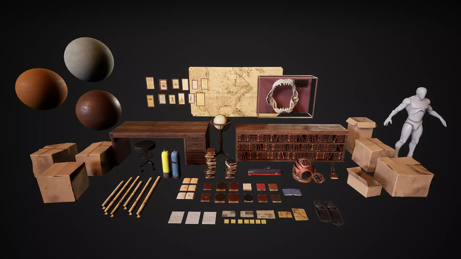 Nautical Study Low-poly 3D model_0