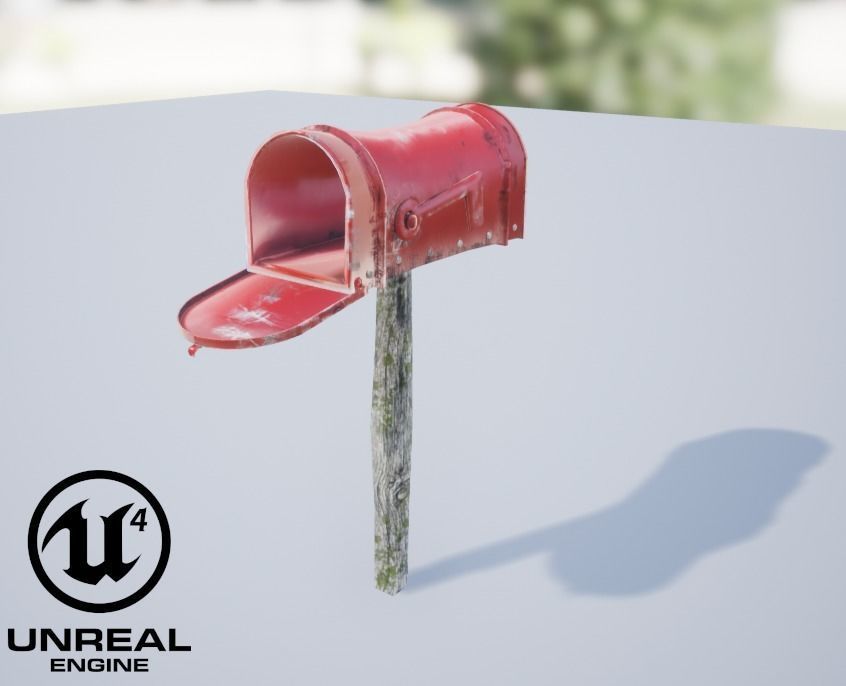 Old Mailboxes Collection Lowpoly _9