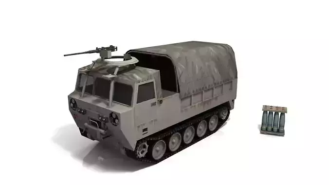 Cargo carrier M548 low-poly model Low-poly 3D model