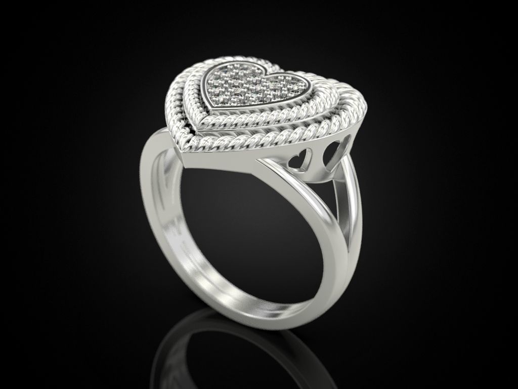 Big Heart Ring 3D print model_13