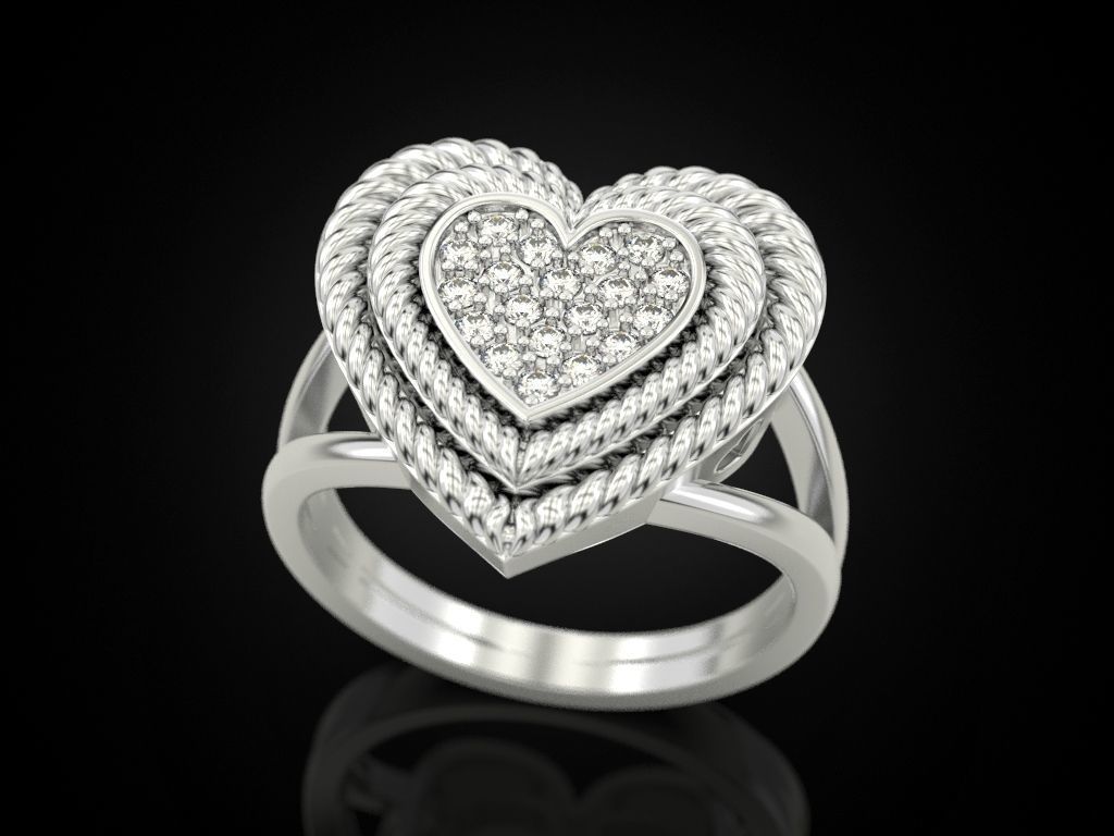 Big Heart Ring 3D print model_10