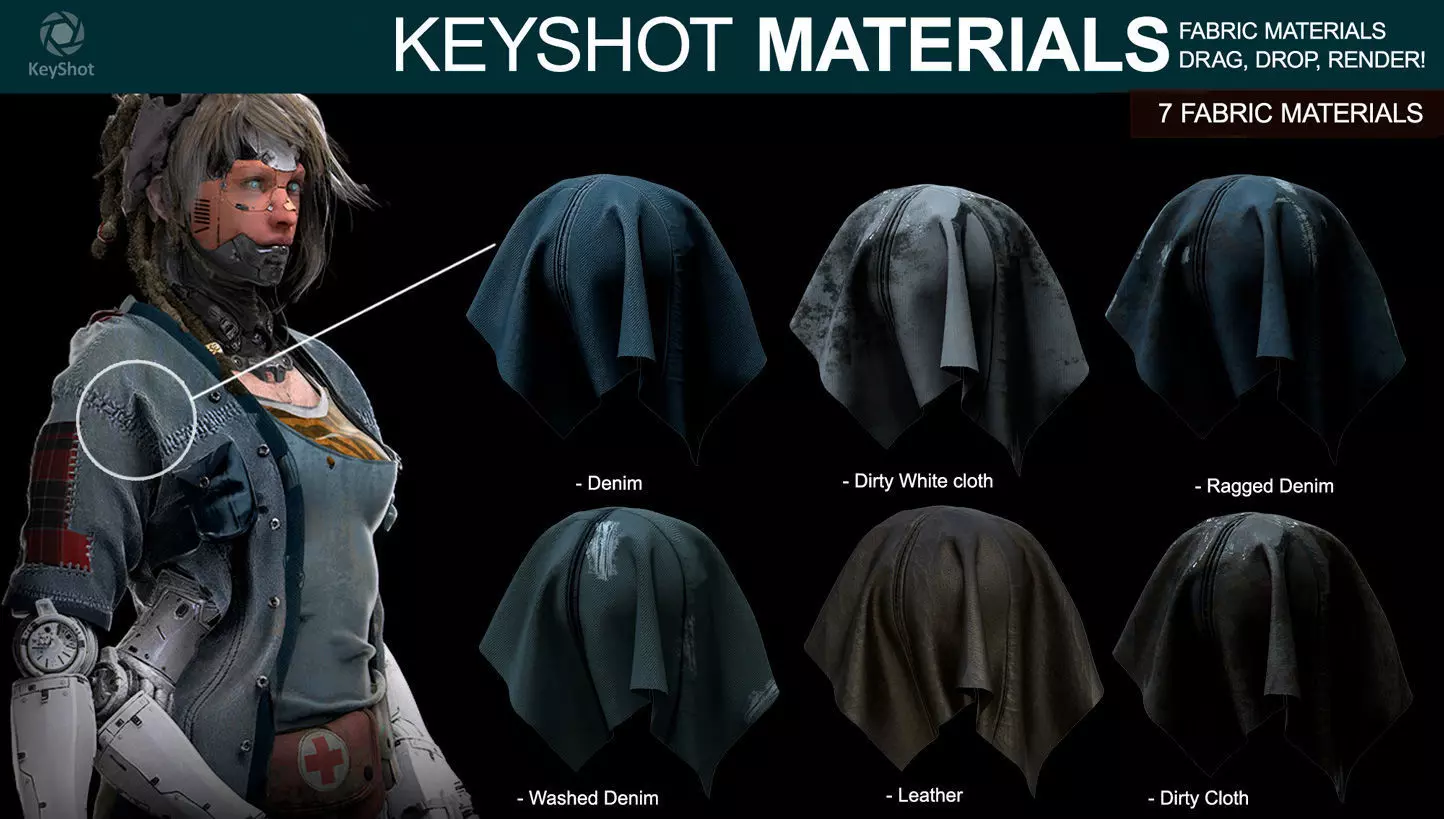 Fabric Materials for Keyshot Texture_0