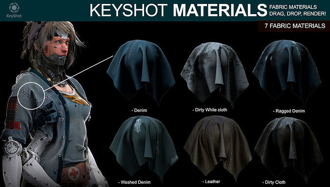Fabric Materials for Keyshot Texture