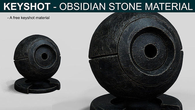 Obsidian Stone Material for Keyshot Texture