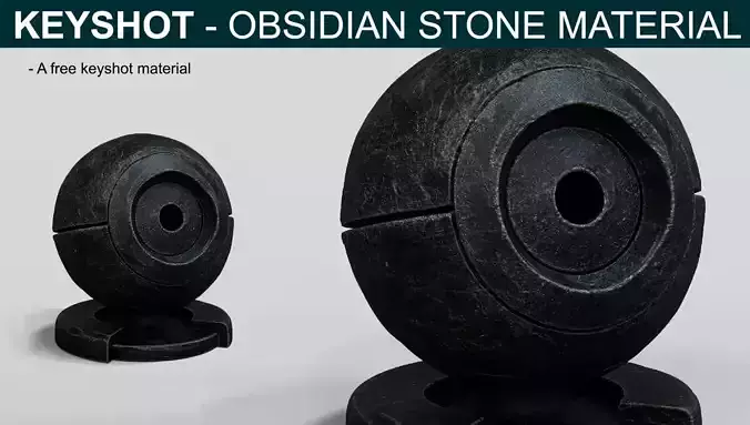 Obsidian Stone Material for Keyshot Texture