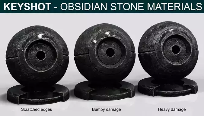 Keyshot - Obsidian Stones