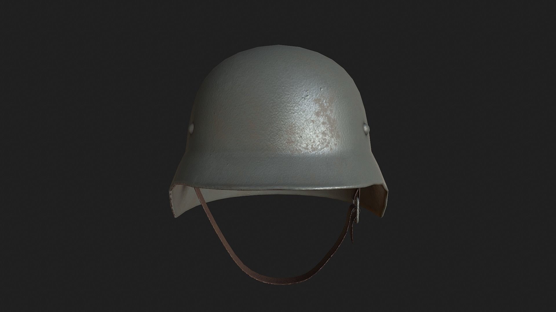 Military Helmet Low-poly 3D model_7