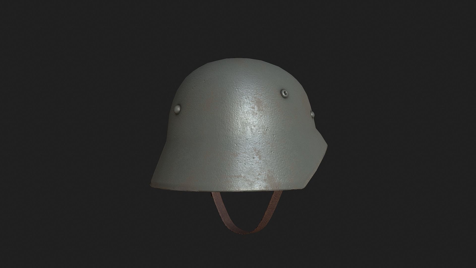Military Helmet Low-poly 3D model_3