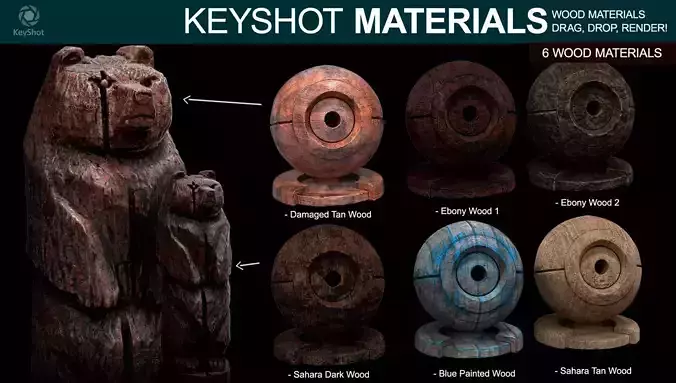 Wood Materials for Keyshot Texture