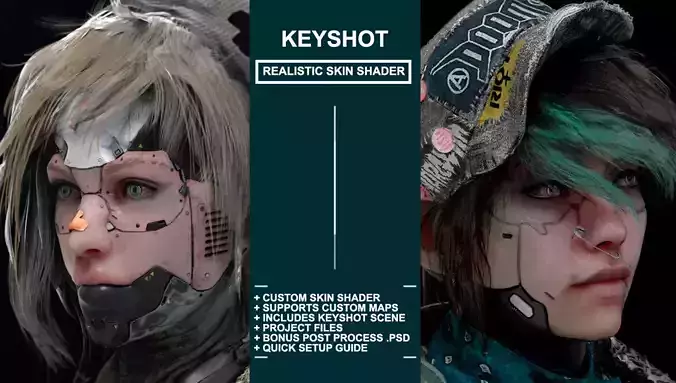Realistic Skin Shader for Keyshot Texture