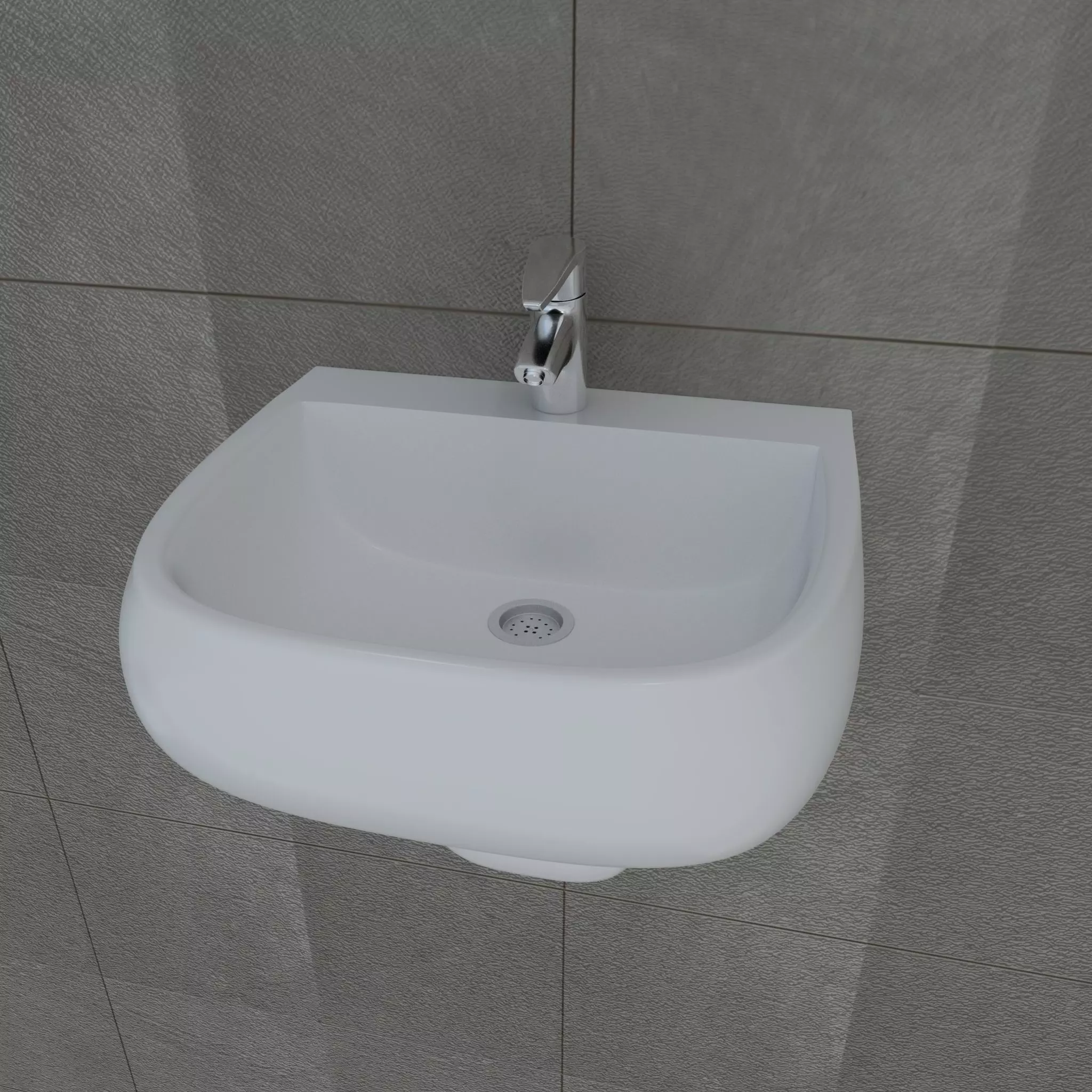 Sink 3D Model toilet Low-poly 3D model